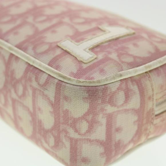 Christian Dior Trotter Canvas Pouch Pink Auth 36609 - Picture 7 of 16